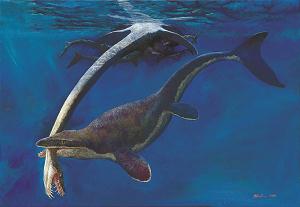 モササウルス類の復元図