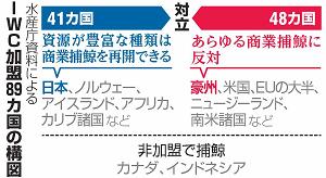 ＩＷＣ加盟８９カ国の構図の画像