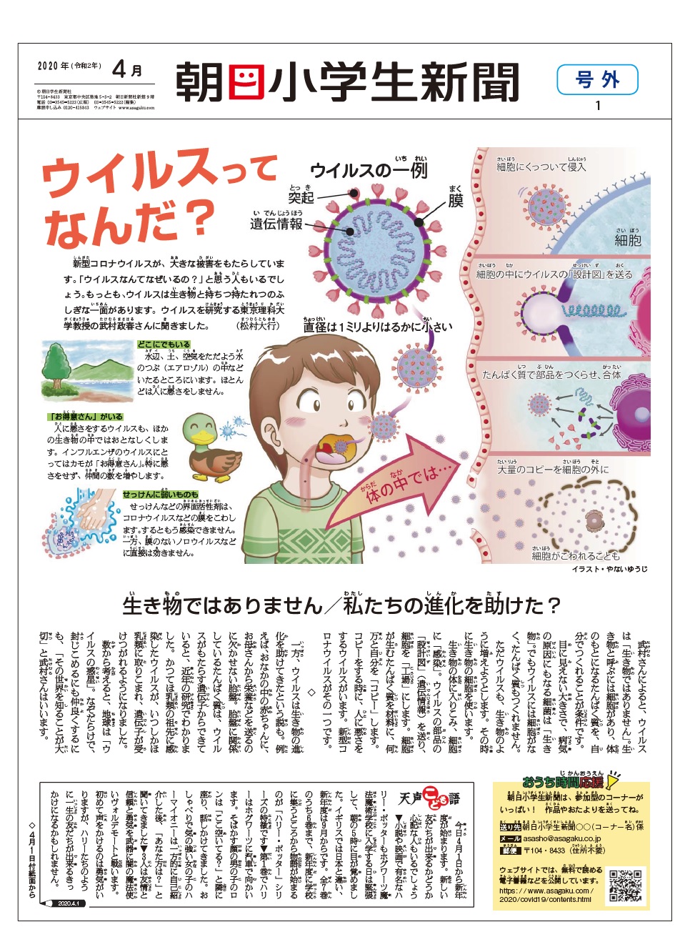 朝日学生新聞社 ｜朝日小学生新聞 学校向け号外